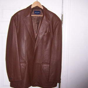 PAUL FREDRICK LAMB LEATHER JACKET NWOT BROWN XXL